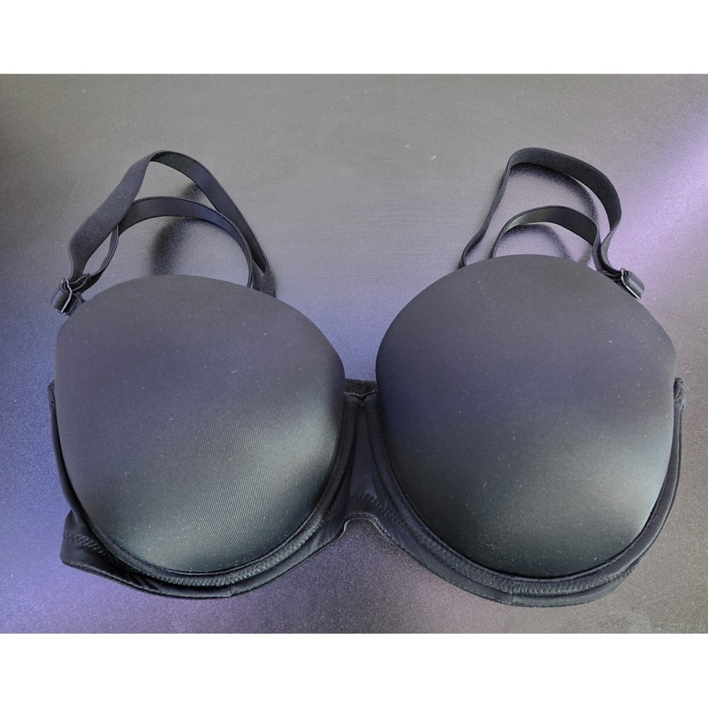 Victoria's Secret Underwired Bra Rn 54867 Black / Pink Padded Size 34D Push-up